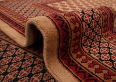 6x9 Beige Herati Hand Knotted Persian Wool Rug ( 13057 )