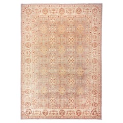 Tappeto tradizionale 6x9 beige, arancione e marrone