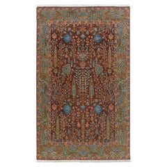 6x9 Brown Cypress Tree Of Persian Hand Knotted Wool Rug ( JC-5323 )