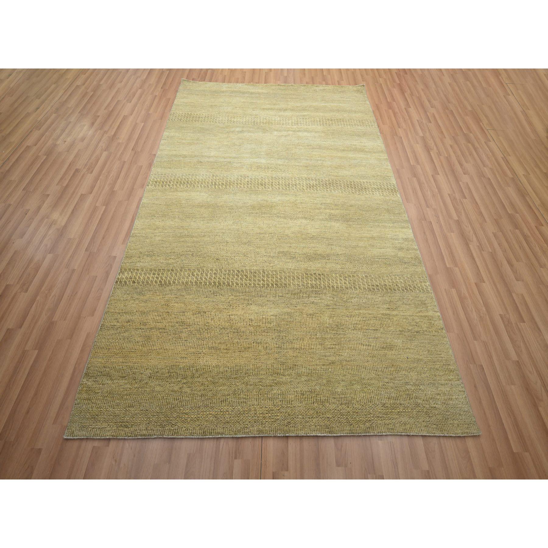 Ecru Brown, Denser Weave, Modern Grass Design, Hand Knotted, Borderless, Wool and Silk, Lush and Plush, Oriental Rug
Primary materials: Wool & Silk
Latex: No Pile 
height: 0.25 Inches
Style: Contemporary
Primary color: Brown
Secondary colors: