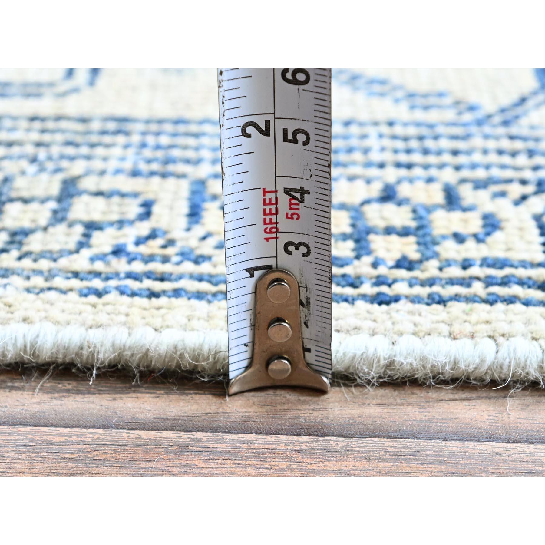 6'x9' Cloud Gray Serapi Heriz Medallion Design 100% Wool Hand Knotsted Rugs (tapis noué à la main) en vente 3