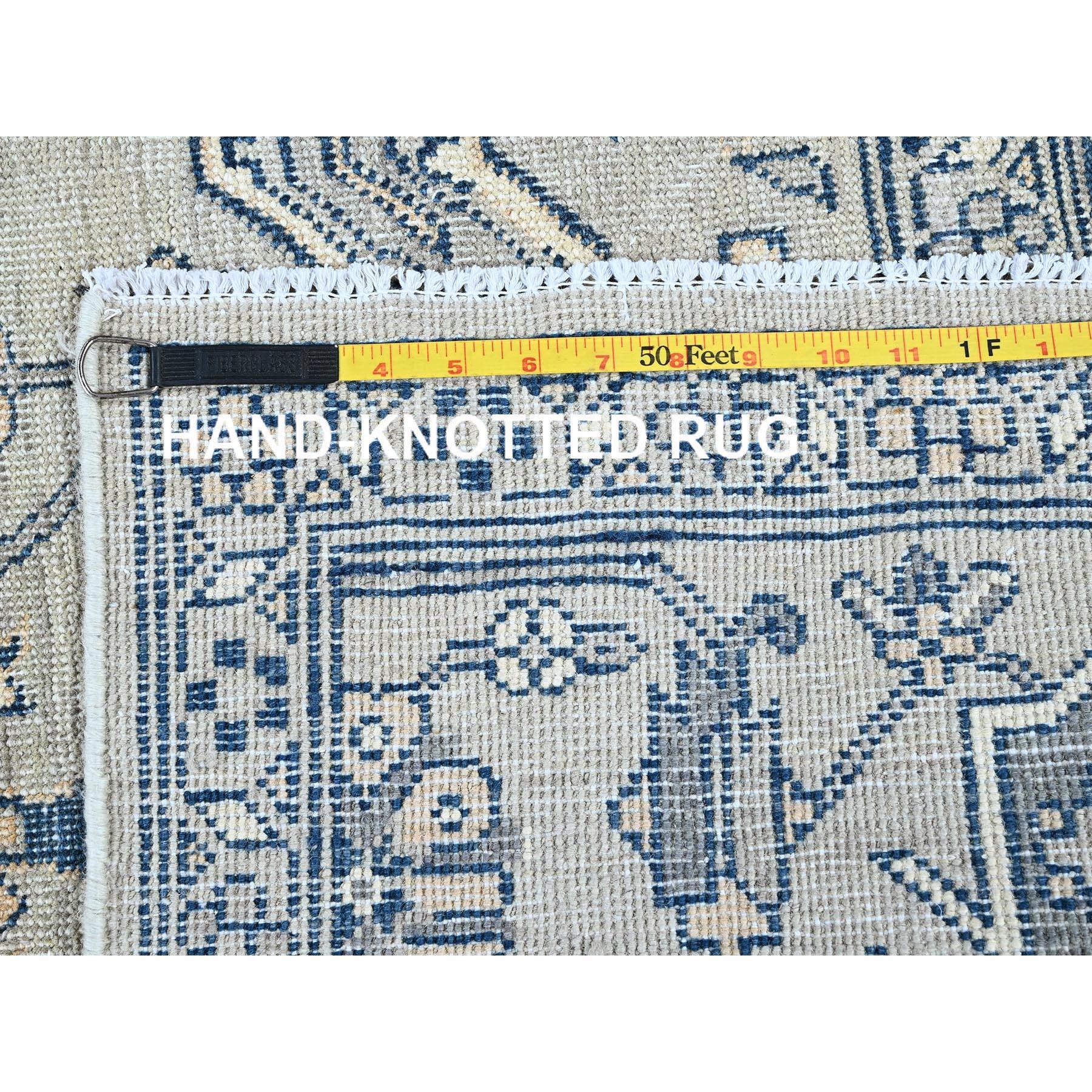 6'x9' Cloud Gray Serapi Heriz Medallion Design 100% Wool Hand Knotsted Rugs (tapis noué à la main) en vente 4