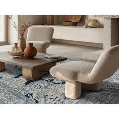 6'x9' Cloud Gray Serapi Heriz Medallion Design 100% Wool Hand Knotted Rug