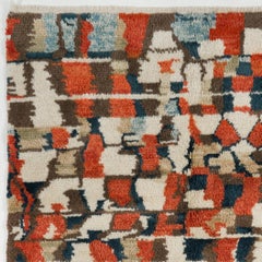 6x9 Ft Contemporary Hand-Knotted Wool Rug with Soft Thick Pile & Abstract Design