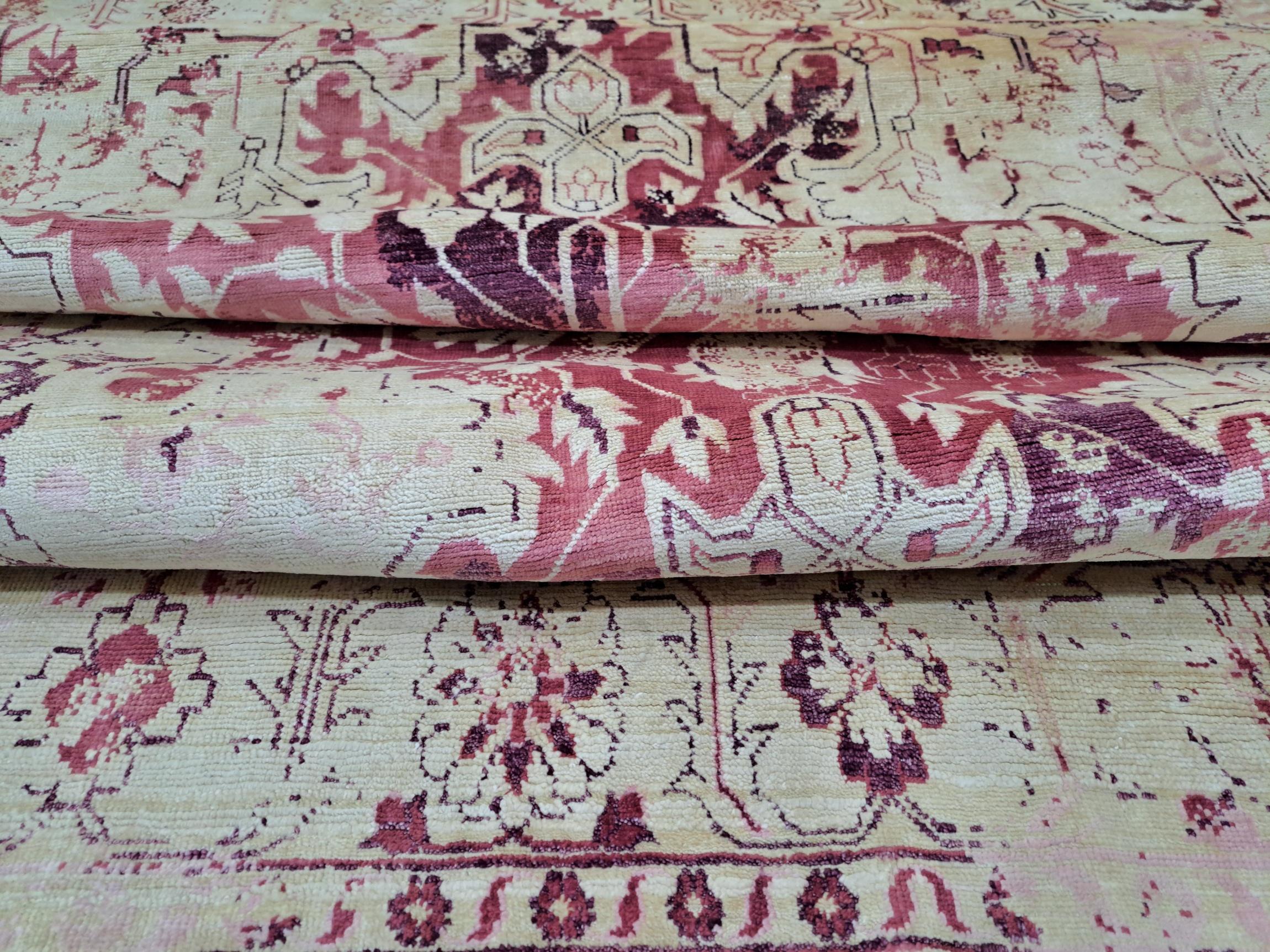 6x9 Ft handgeknüpft Bereich Teppich aus 100% Seide. Zeitgenössischer Wohnzimmerteppich im Angebot 2