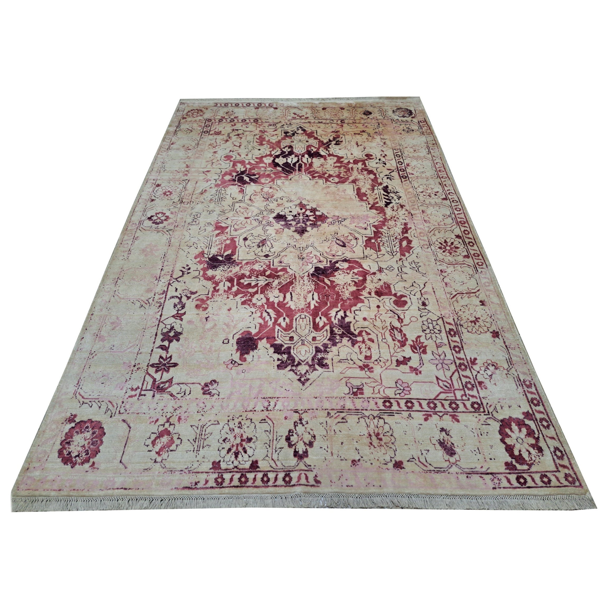 6x9 Ft Hand-knotted Area Rug Made of 100% Silk. Contemporary Living Room Carpet