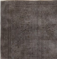 Handmade Midcentury Central Anatolian Area Rug, Contemporary Gray Carpet