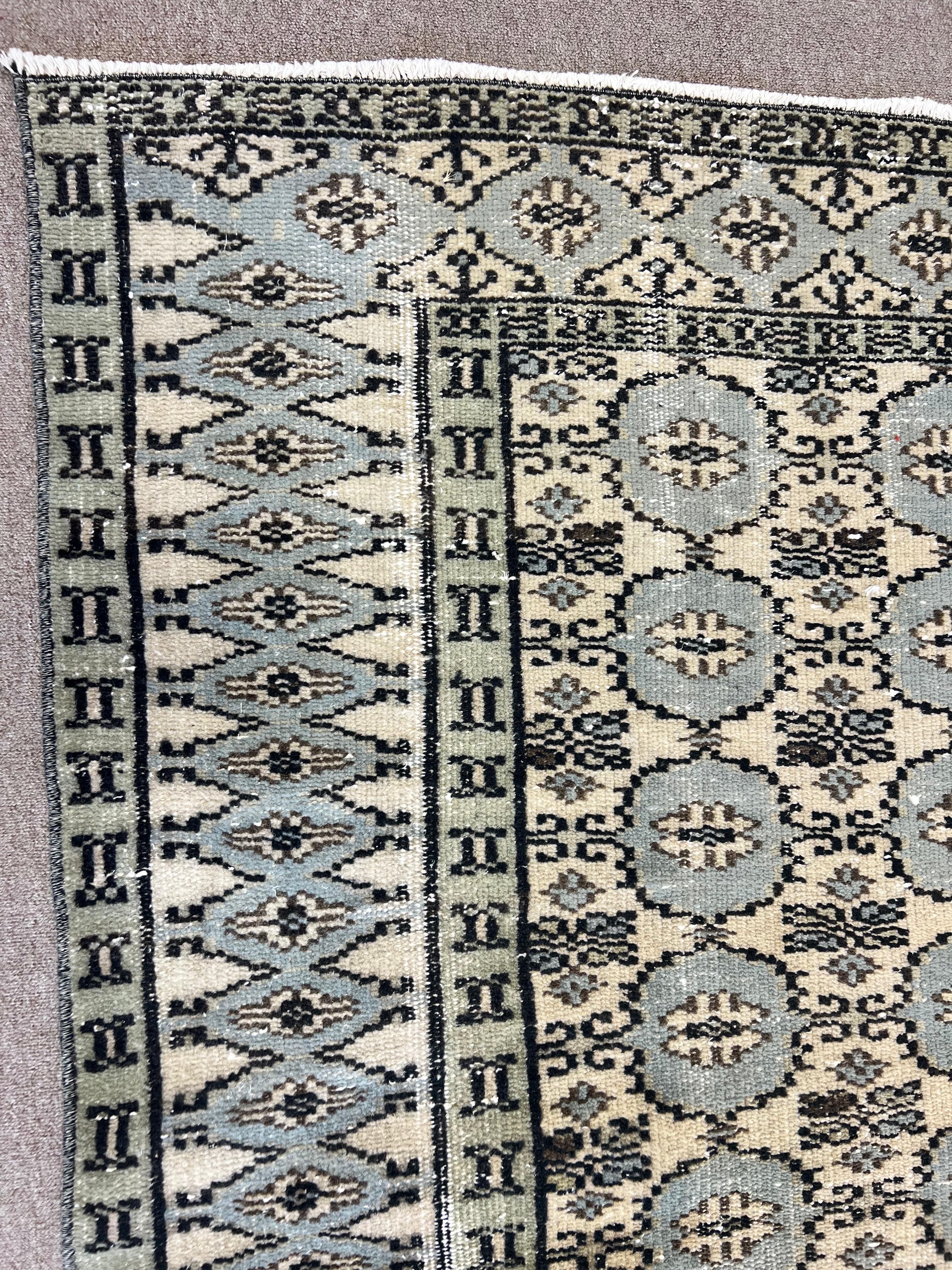 Tappeto Oushak turco vintage fatto a mano 6x9 Ft per la casa di campagna e l'arredamento rustico in vendita 3