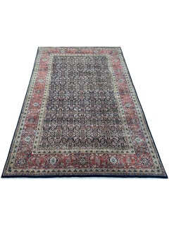 6x9 Hand Knotted Herati Style Area Rug, Wool Geometric Floral Design