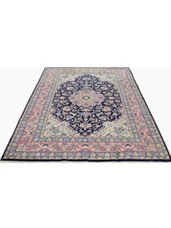 “6x9 Hand-Knotted Old Wool Sarouk-Style Area Rug, Medallion Design