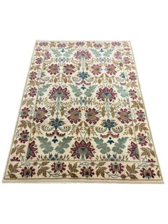 6x9 Hand Knotted Spanish Style Area Rug – Wool Floral Design