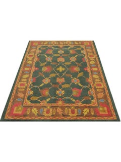 6x9 Hand-Knotted Tibetan Area Rug – Geometric Wool Design