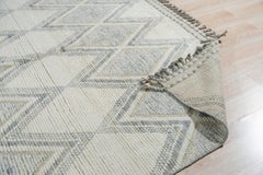 6x9 Ivory Hand-Knotted Wool Diamond Cascade Geometric Modern Carpet Rug