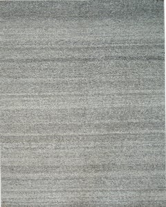 6x9 Louie Harlow Gray Kilim Solid Open Field Modern Handmade Wool Carpet Rug
