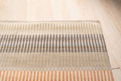 6x9 Louie Ophelia Beige Stripe Geometric Modern Handmade Wool Carpet Rug