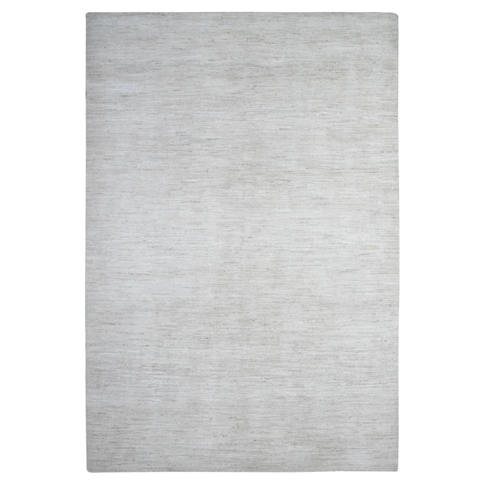 6'x9' Olympus Weißer moderner handgeknüpfter orientalischer Peshawar-Teppich aus 100% Wolle aus Olympus