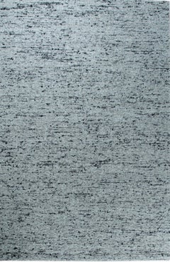6x9 Opulent Alluring Dark Gray Solid Geometric Modern Handmade Wool Carpet Rug