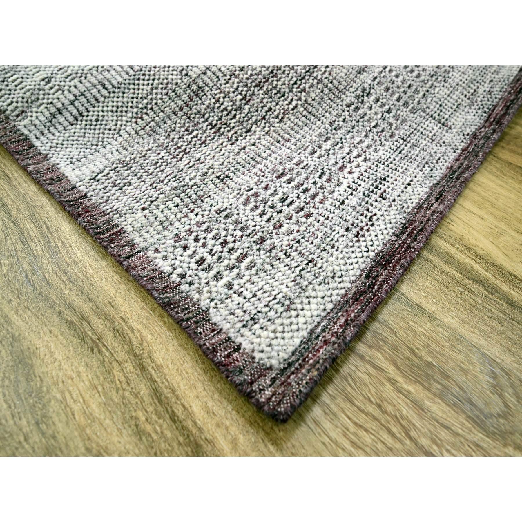 6'x9' Roter & weißer handgeknüpfter orientalischer Teppich aus reiner Wolle mit oxidiertem Grasdesign im Zustand „Neu“ im Angebot in Carlstadt, NJ