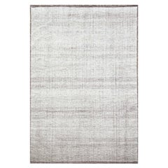 6'x9' Red & White Oxidized Grass Design Hand Knotted Pure Wool Oriental Rug