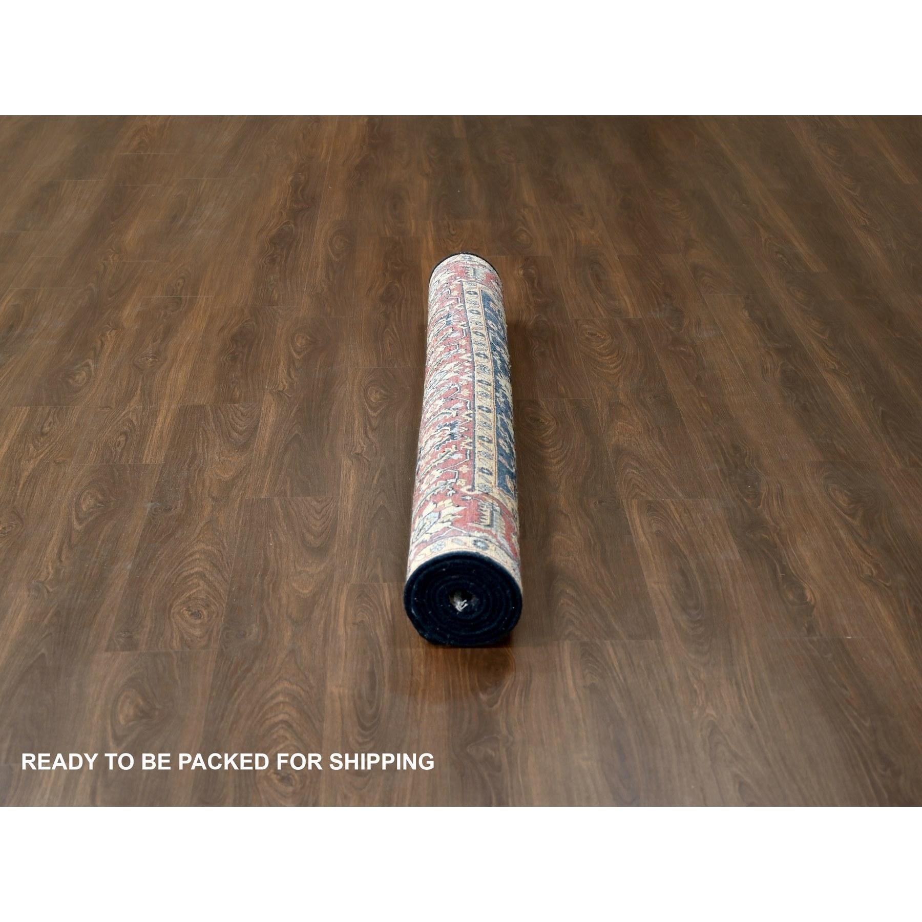 Hand-Knotted 6'x9' Retro Black Hand Knotted Karjihooz Design Natural Wool Oriental Rug For Sale