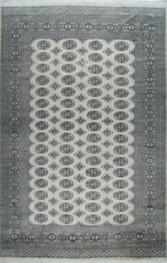 6x9 Rustic Nina Beige Classic Geometric Modern Nan Knotted Wool Carpet Rug