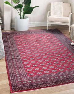 6x9 Rustic Nina Coral Classic Geometric Modern Nan Handknotted Wool Carpet Rug