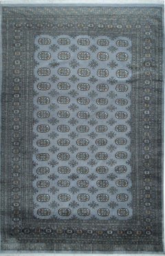 6x9 Rustic Nina Gray Classic Geometric Modern Nan Handknotted Wool Carpet Rug