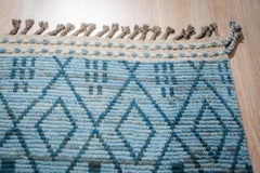 Tappeto in lana intrecciato a mano 6x9 Marrakech Blue Tribal Geometric Modern