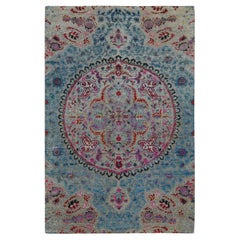 6'x9' Tan Brown Maharaja Design Sari Silk and Wool Hand Knoted Rugs
