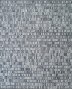 6x9 Tessa Raffiniert Grau Geometrisch Modern Handgeknüpft Wollteppich Teppich