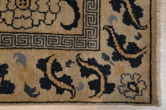 6x9 Willow Lydia Gold Classic Floral Medallion Hand Knotted Wool Carpet Rug