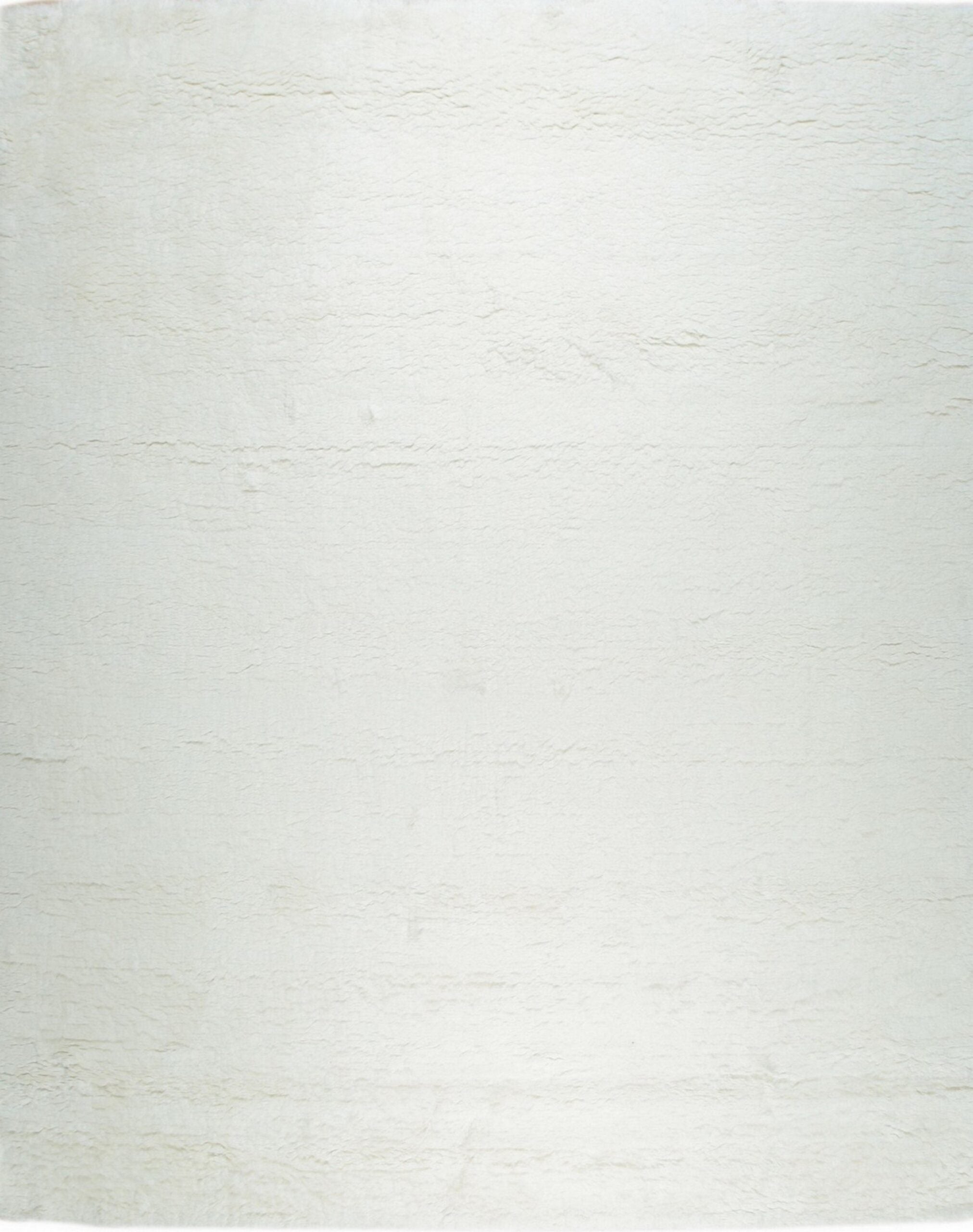 6x9 Willow Sarrah Ivory Solid Open Field Contemporary Handmade Wool Carpet Rug For Sale