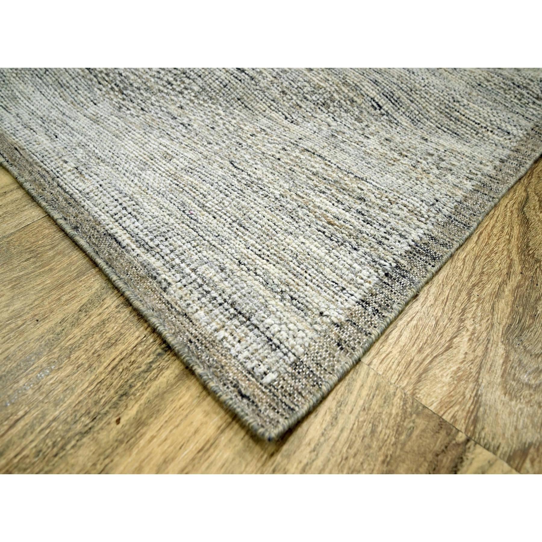 6'x9' Wood Brown Hand Knotted Distressed & Oxidized Grass Design Wollteppich im Zustand „Neu“ im Angebot in Carlstadt, NJ