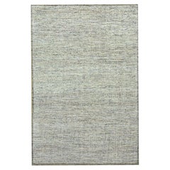 Wood Rugs marrone 6'x9' annodato a mano, con disegno dell'erba ossidata e affilata.