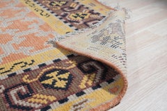 6x9 Yellow Hand-Knotted Wool Trellis Motif Geometric Modern Carpet Rug
