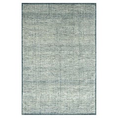 6
x9
1" Tappeto in lana annodato a mano con disegno dell
erba blu egeo ossidato e invecchiato