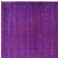 6x9.2 Ft Decorative Handmade Turkish Area Rug in Purple, Great 4 Modern Interior
