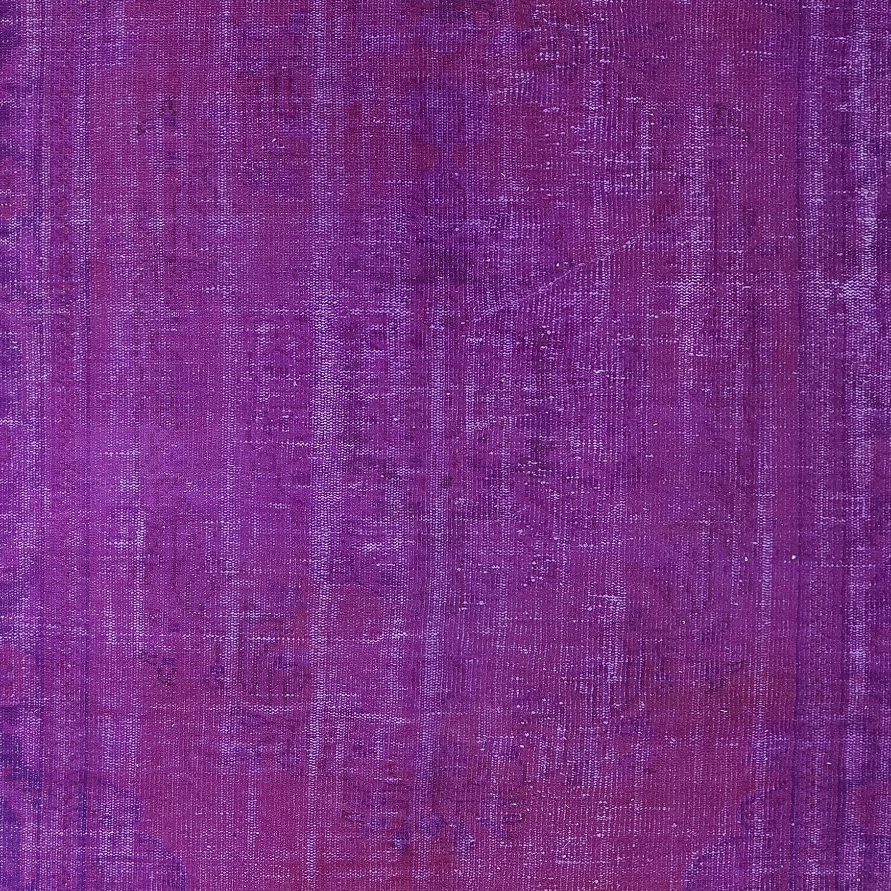 Hand-Knotted 6x9.2 Ft Decorative Handmade Turkish Area Rug in Purple, Great 4 Modern Interior For Sale