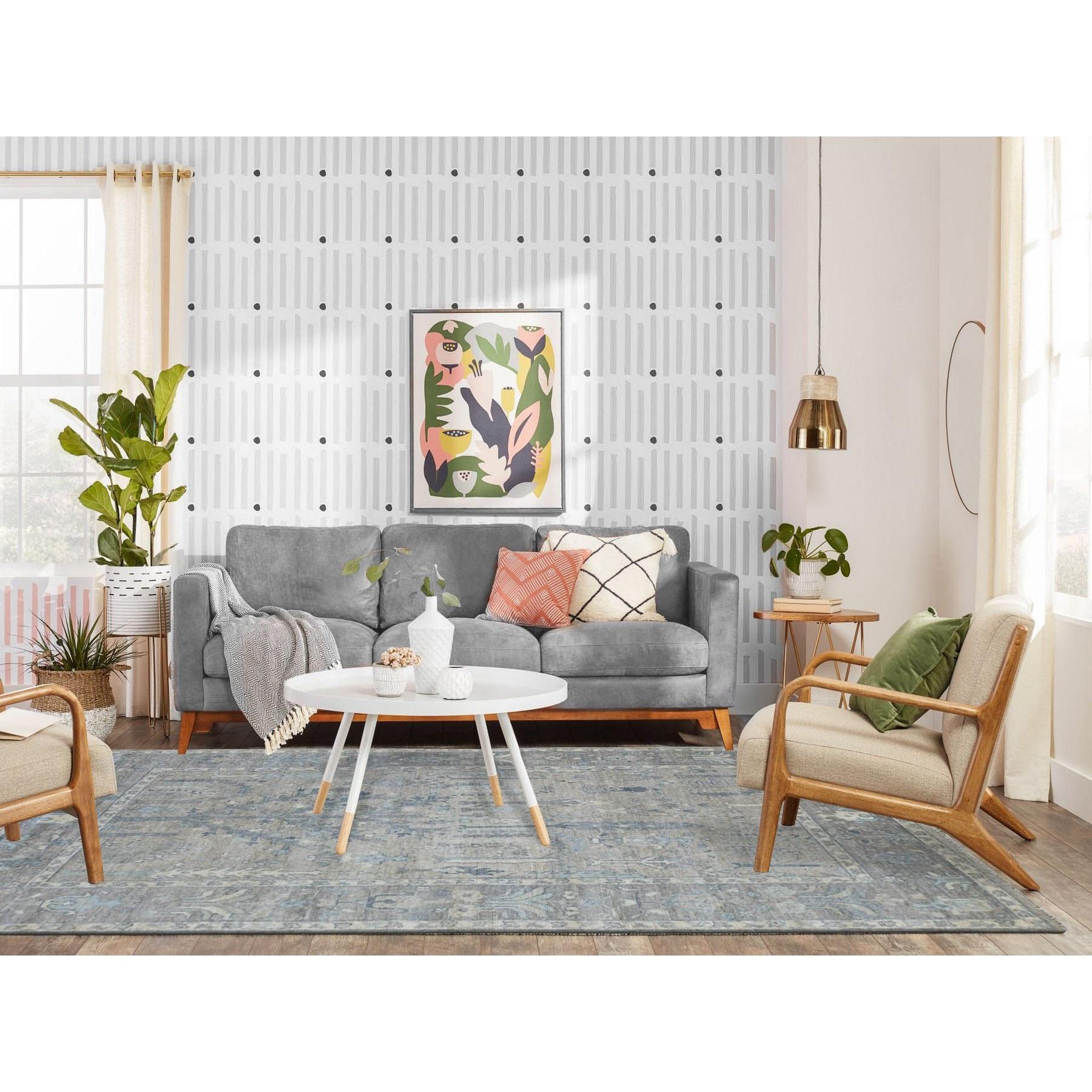 Il s'agit d'un véritable tapis d'Orient Angora Design/One à motifs de saules et de cyprès, en laine organique, noué à la main, de couleur grise. Il a été noué pendant des mois et des mois selon des techniques de tissage séculaires par des artisans