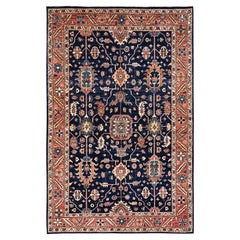 6
x9
2" Midnight Blue Aryana Grade Heriz All Over Design Hand Knotted Wool Rug