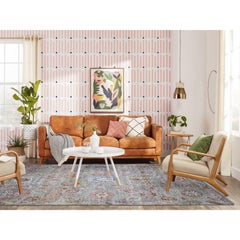 6'x9'2" Colore Tan Extra Soft Wool Annodato a mano Finer Peshawar Oriental Rugs