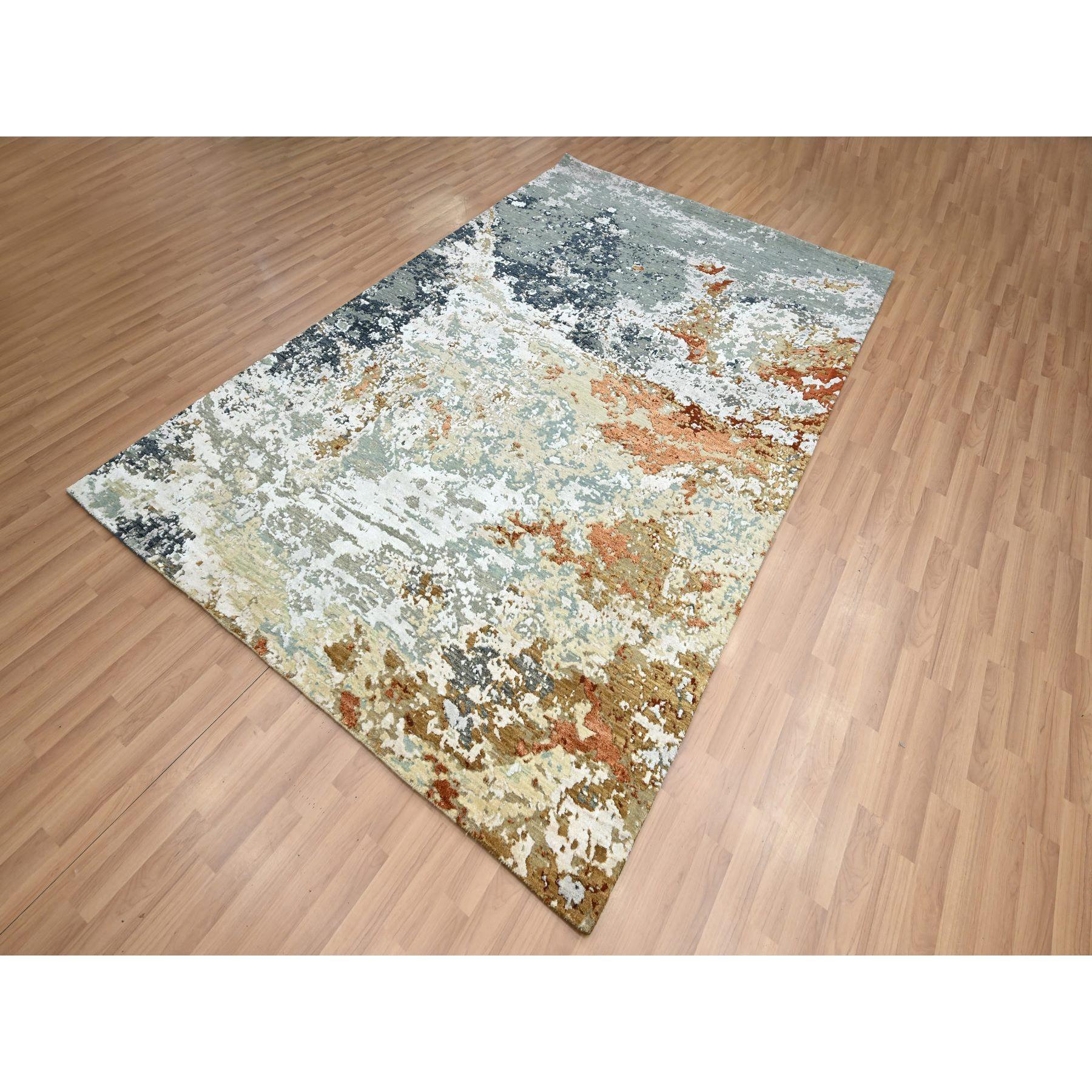 Moderno Tappeto orientale annodato a mano 6'x9'3