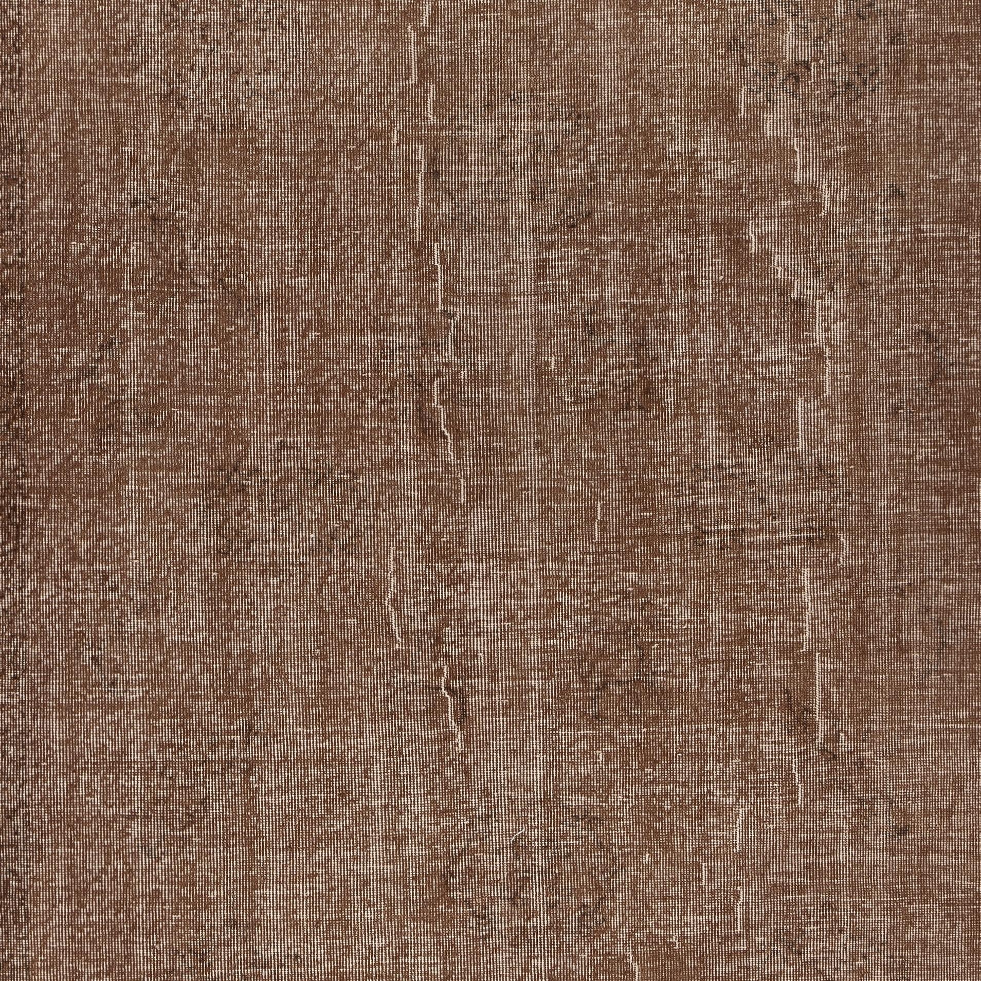 6x9.3 Ft Vintage Handgefertigter Türkischer Teppich Overdyed in Braun für moderne Interieurs (Handgeknüpft) im Angebot