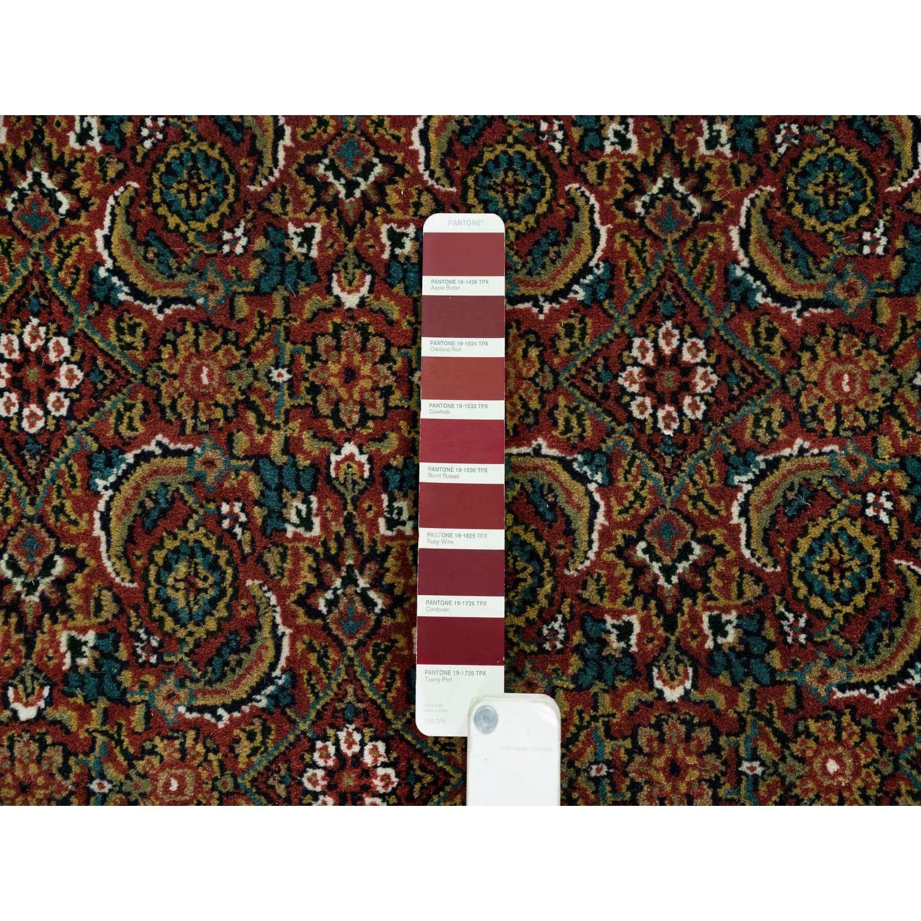 XXI secolo e contemporaneo Tappeto orientale rosso Herati Design annodato a mano 250 KPSI Lana/Seta in vendita