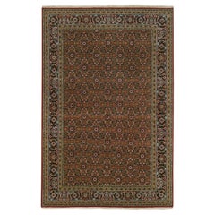 Tappeto orientale rosso Herati Design annodato a mano 250 KPSI Lana/Seta