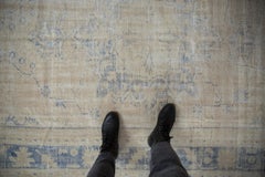 Vintage Distressed Oushak Carpet