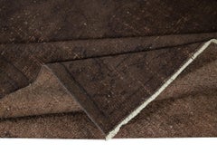 6x9.6 Ft Modern Area Rug in Brown, Turkish Wool Carpet, Handmade in Turkey