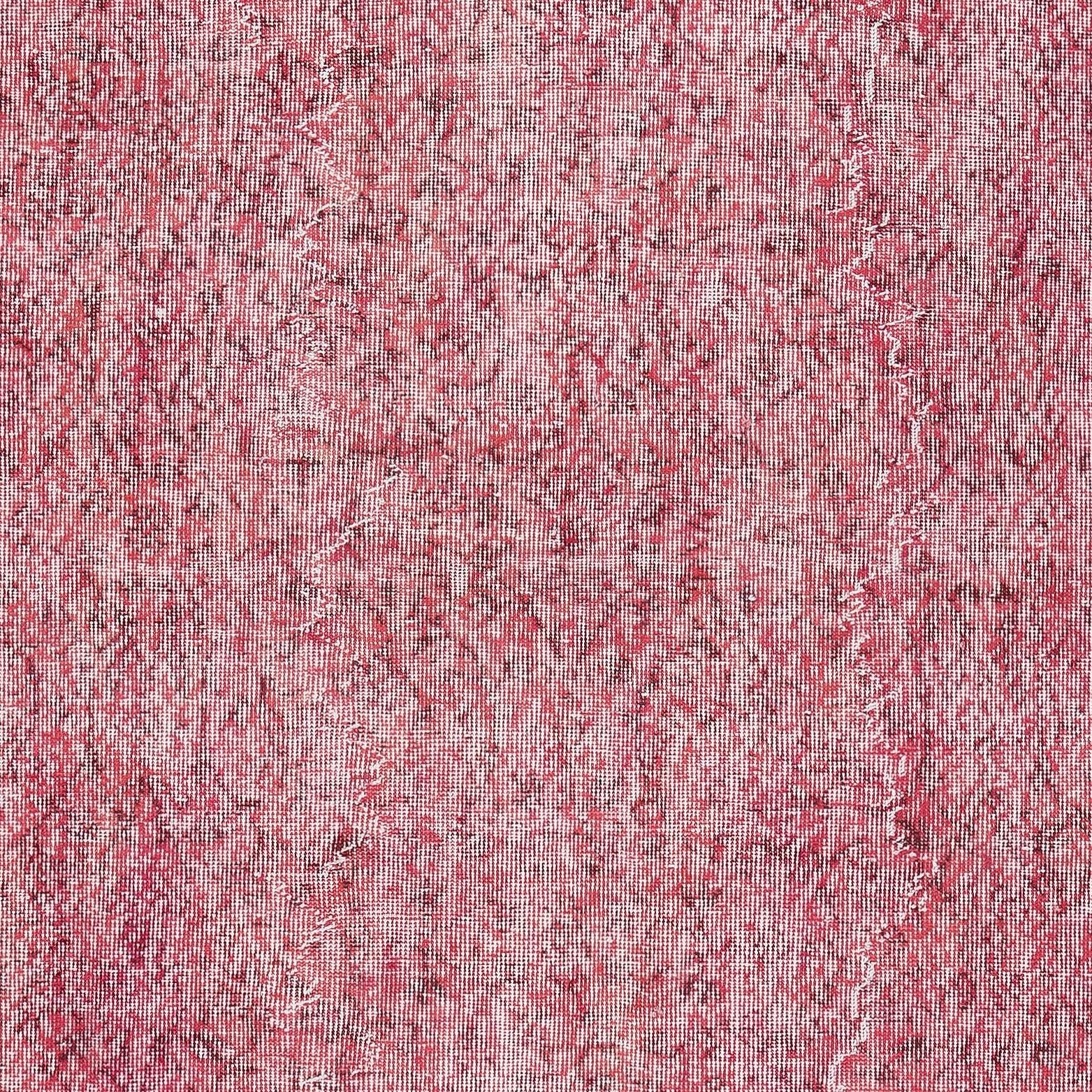 Alfombra hecha a mano de color rojo para salón, alfombra turca de estilo shabby chic Anudado a mano en venta