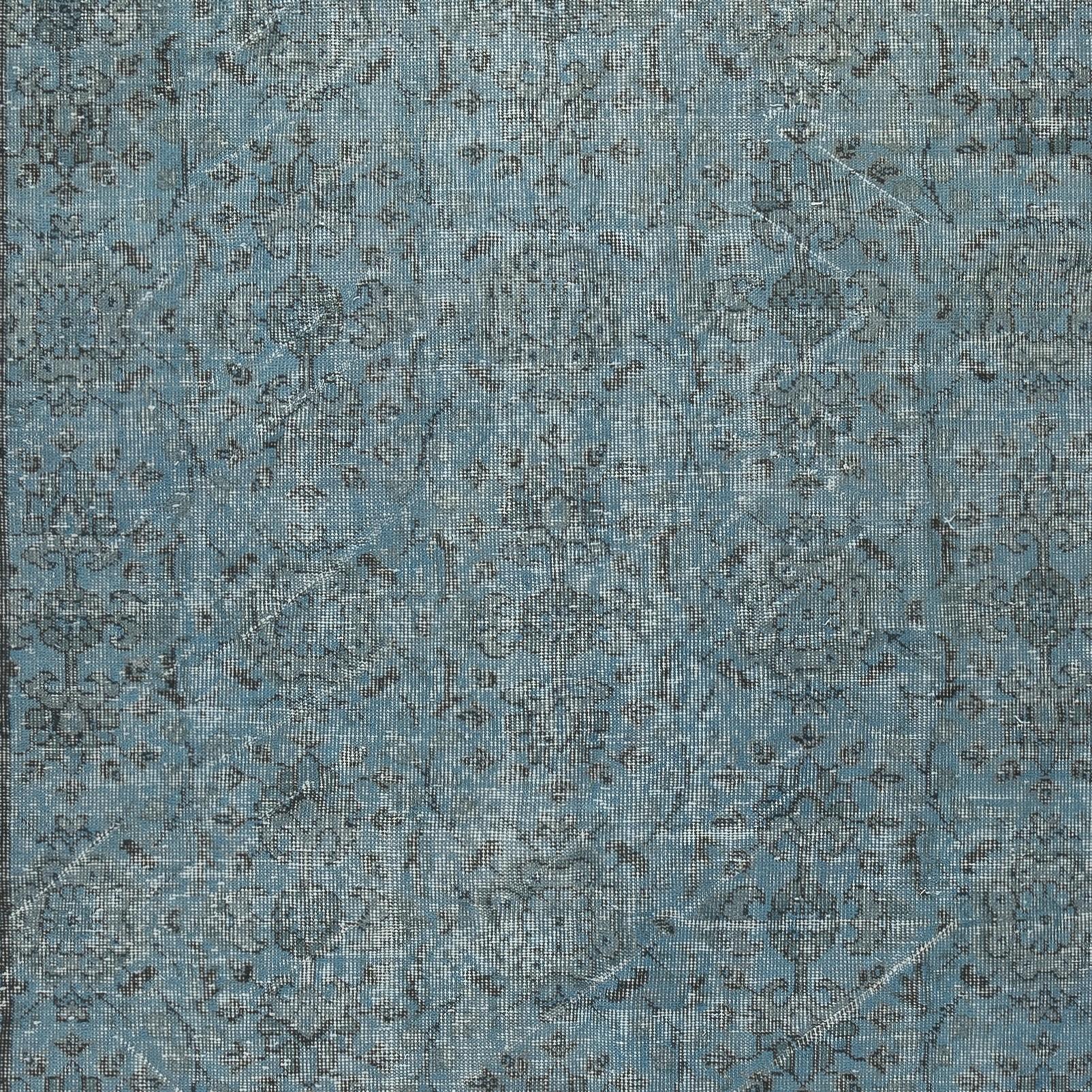 6x9.6 Ft Vintage Türkischer Vintage-Teppich in Blaurot, rot lackiert, für moderne Inneneinrichtung im Zustand „Gut“ im Angebot in Spring Valley, NY