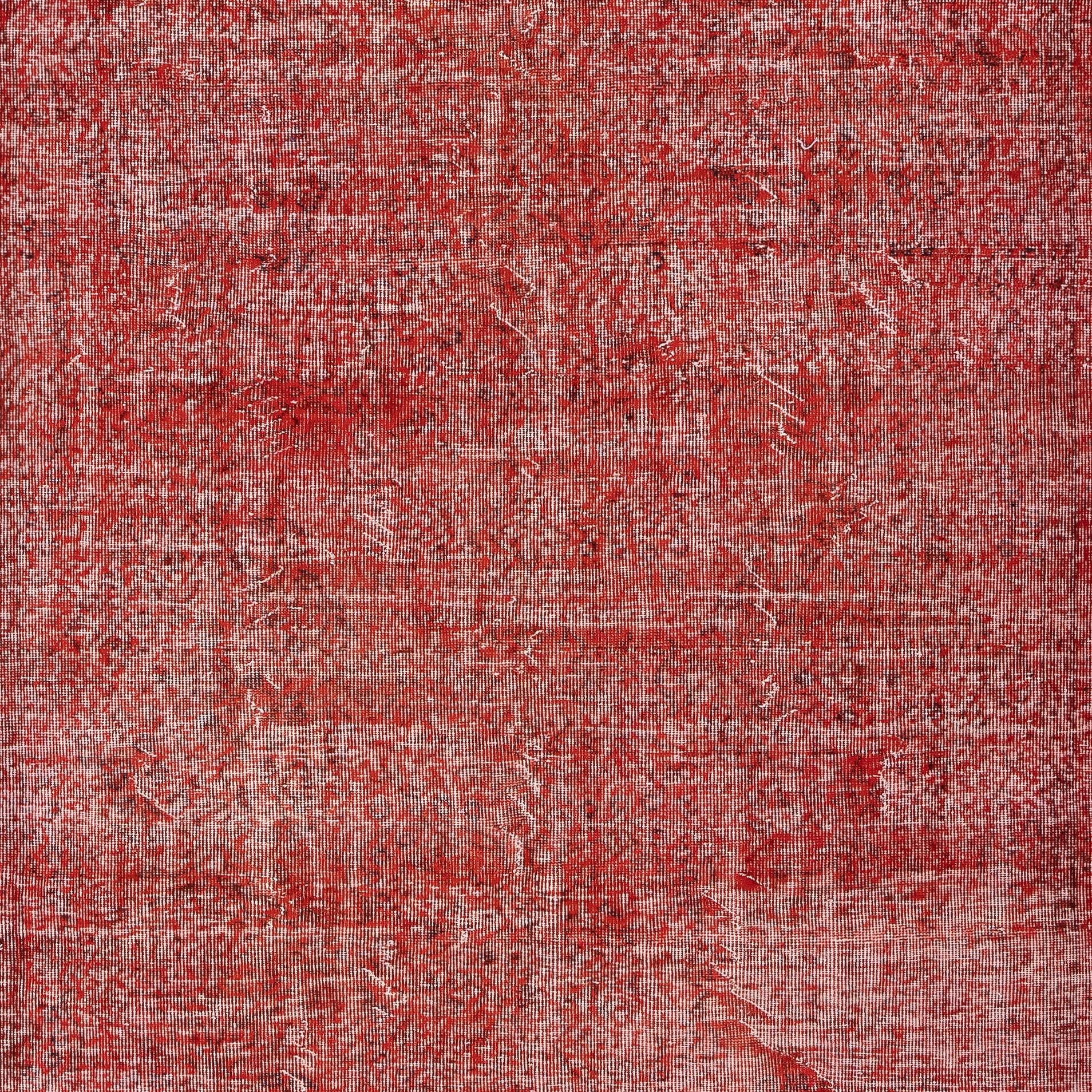 6x9.7 Ft Handgefertigter Teppich aus türkischer Wolle. Vintage Redyed Roter Teppich für modernes Zuhause (Türkisch) im Angebot